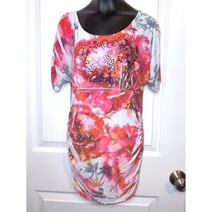 Pink and white sequin top